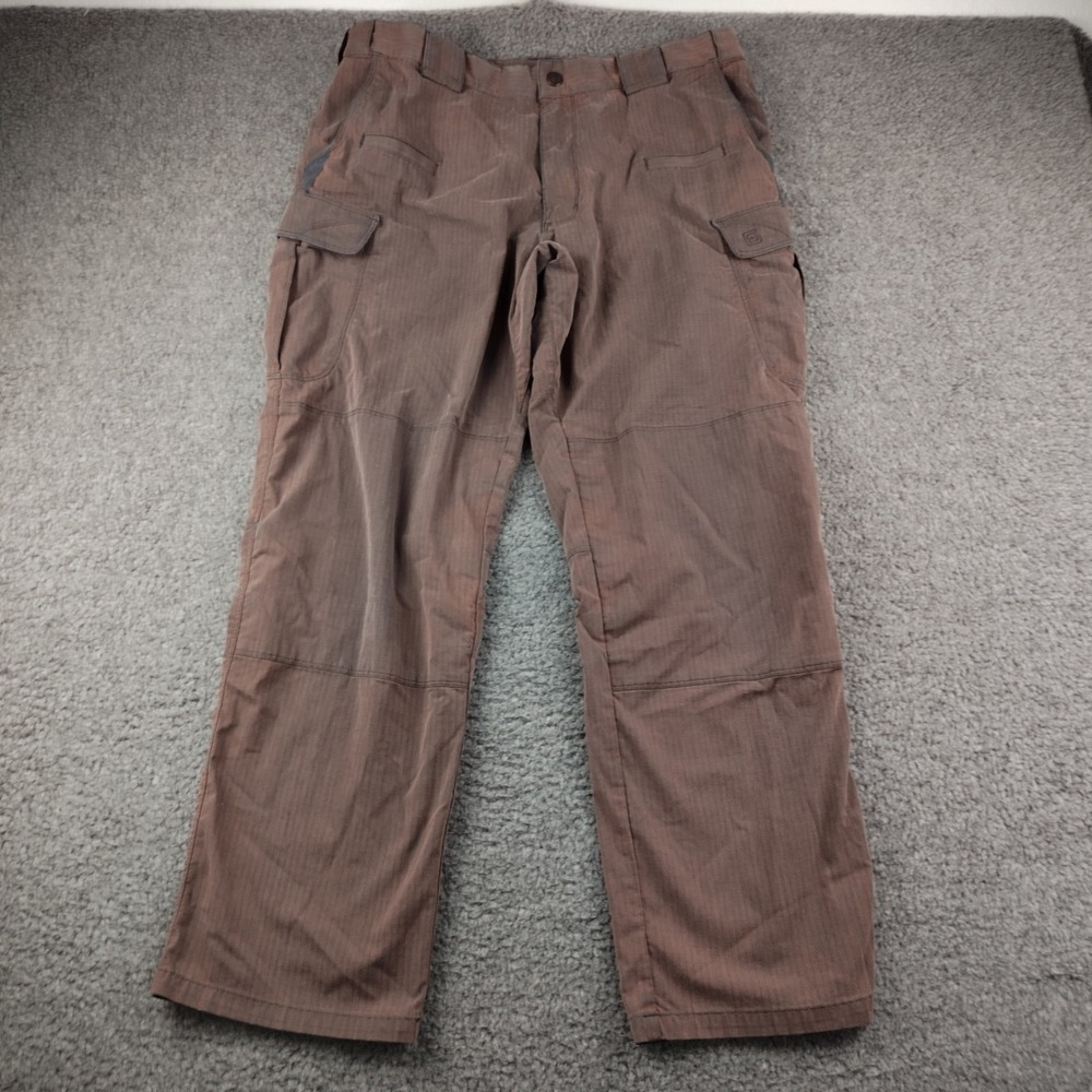 5.11 Tactical Cargo Pants Mens 36x30 Ripstop Brown Ripstop Faded Workwear